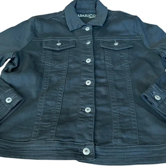 Parasuco Black Denim Jacket Size Large - Picture 3 of 5